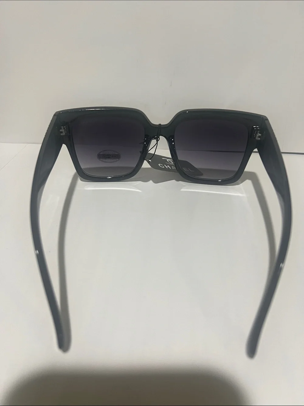 CHANEL Black Square Gradient Lens Sunglasses